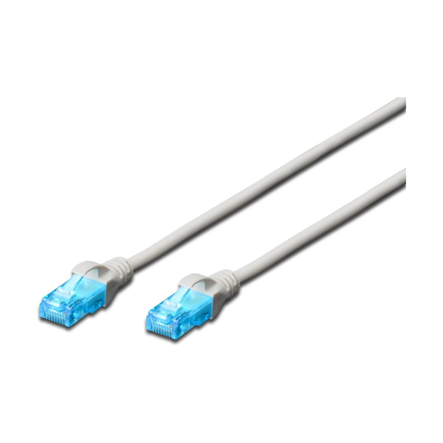 Digitus | Patch cord | CAT 5e U-UTP | Grey | Modular RJ45 (8/8) plug | Modular RJ45 (8/8) plug