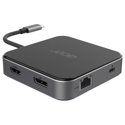 Acer 7-in-1 USB Type-C Dock | Ethernet LAN (RJ-45) ports 1 | DisplayPorts quantity 1 | HDMI ports quantity 1
