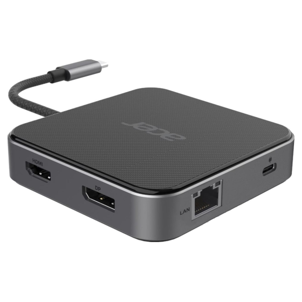Acer 7-in-1 USB Type-C Dock | Ethernet LAN (RJ-45) ports 1 | DisplayPorts quantity 1 | HDMI ports quantity 1