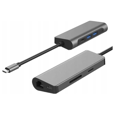 Gigabyte USB-C 7in1 Docking Station | microSD, RJ-45 (Ethernet), USB 3.0 A, USB-C, SD, HDMI, 3.5 mm | Ethernet LAN (RJ-45) ports