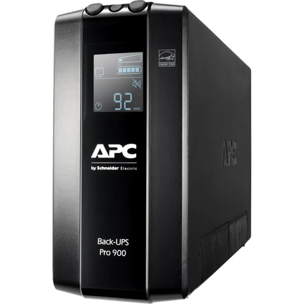 Schneider Electric APC Back-UPS Pro, Tower, 6x IEC C13 outlets, AVR, LCD, user-replaceable battery | BR900MI | 900 VA | 540 W | 