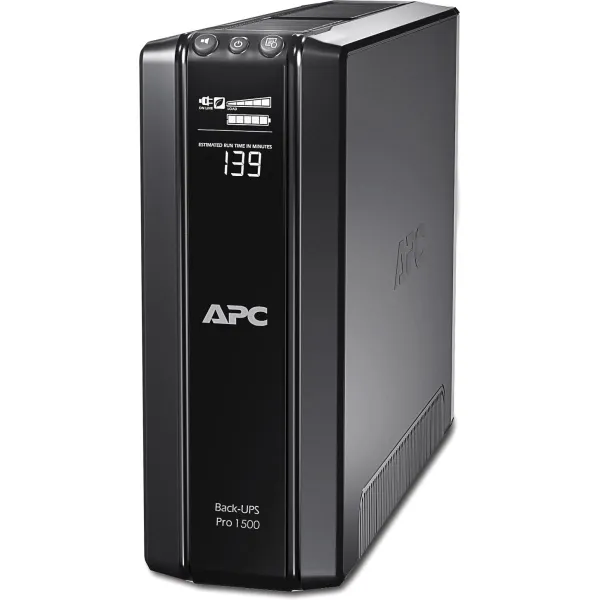 Schneider Electric APC Back-UPS Pro, Tower, 10x IEC C13 outlets, AVR, LCD, user-replaceable battery | BR1500GI | 1500 VA | 865 W