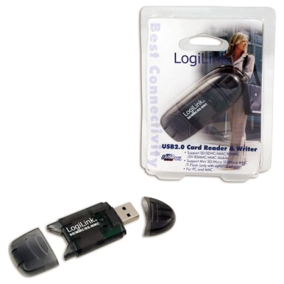 Logilink | Cardreader USB 2.0 Stick external for MMC, RS-MMC, SD and SD HC