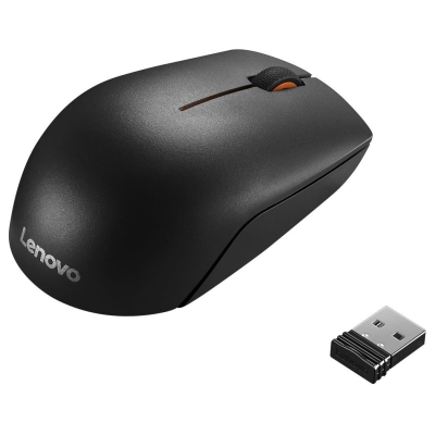 Lenovo | Wireless Compact Mouse | 300 | Optical Mouse | 2.4 GHz Wireless via Nano USB | Black | 1 year(s)