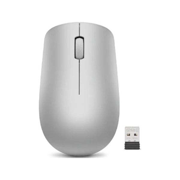 Lenovo | Wireless Mouse | 530 | Optical Mouse | 2.4 GHz Wireless via Nano USB | Platinum Grey | 1 year(s)