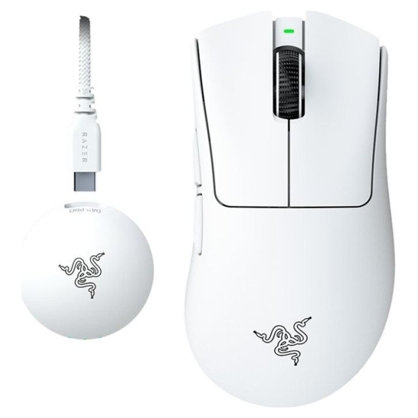 Razer DeathAdder V4 Pro Gaming mouse, White | Razer