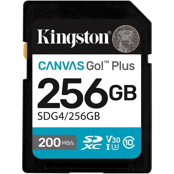 Kingston | Canvas Go! Plus | 256 GB | SD | Flash memory class Class 10, UHS-I, U3, V30