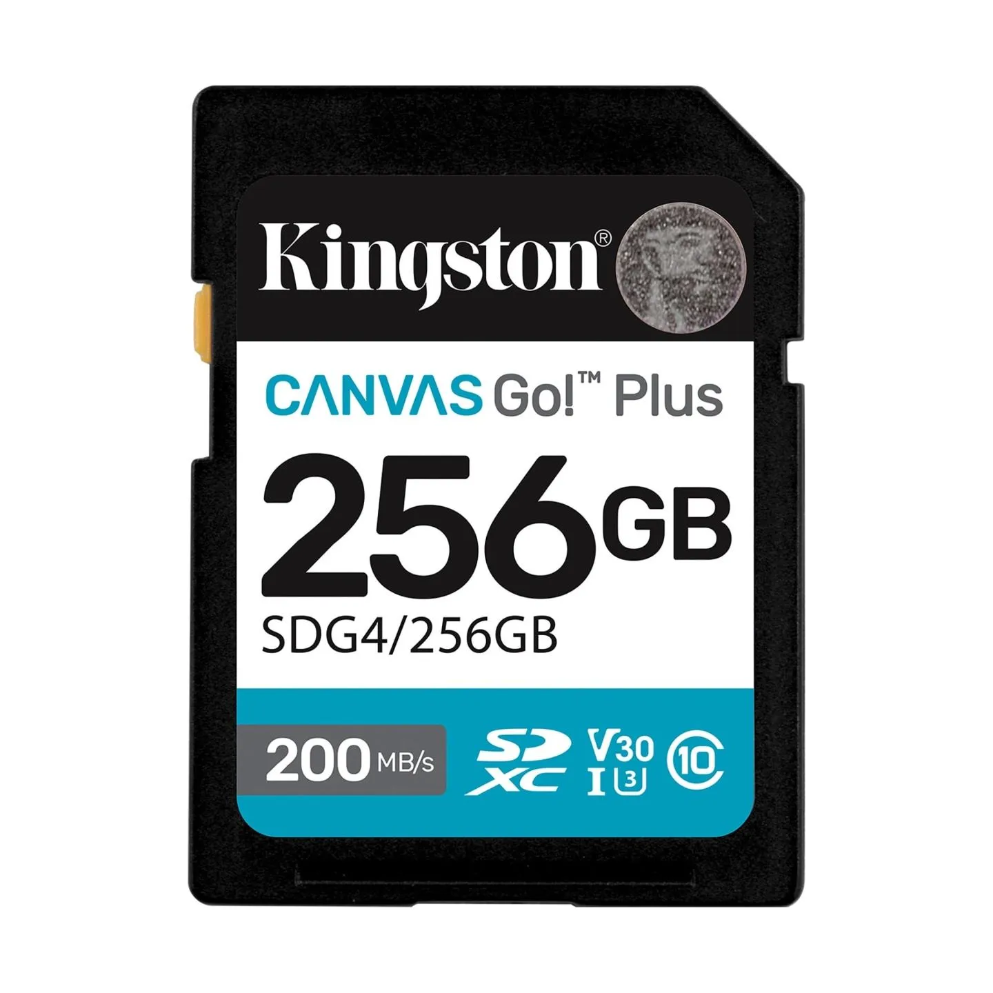 Kingston Memory card SD 256GB Canvas Go Plus 200/160 MB/s C10 U3 V30