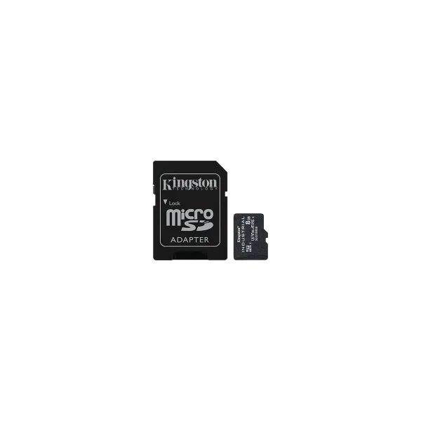 Kingston | UHS-I | 8 GB | microSDHC/SDXC Industrial Card | Flash memory class Class 10, UHS-I, U3, V30, A1 | SD Adapter