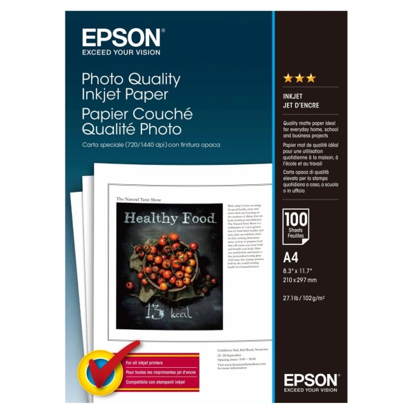 Epson Photo Quality Inkjet Paper - A4 - 100 sheets