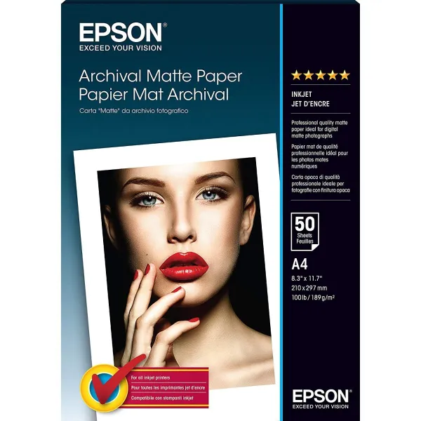 Epson Archival Matte Paper - A4 - 50 Sheets | A4