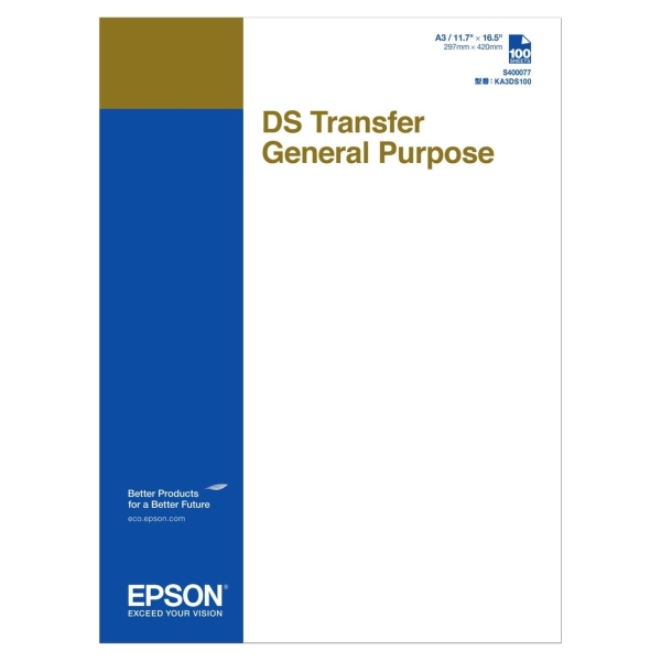 Epson DS Transfer General Purpose 100 Sheets | 87 g/m² | A3