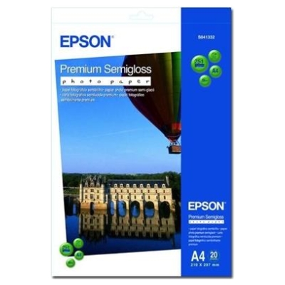 Epson Premium Semigloss Photo Paper, DIN A4, 251g/mÂ², 20 Sheets | A4