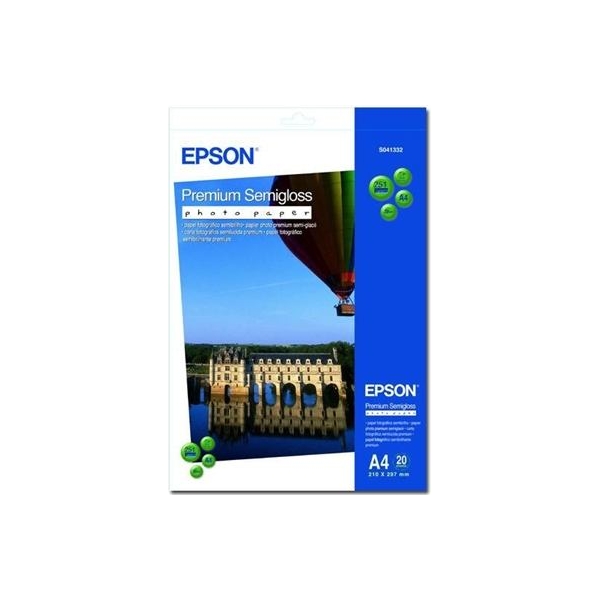 Epson Premium Semigloss Photo Paper, DIN A4, 251g/mÂ², 20 Sheets | A4