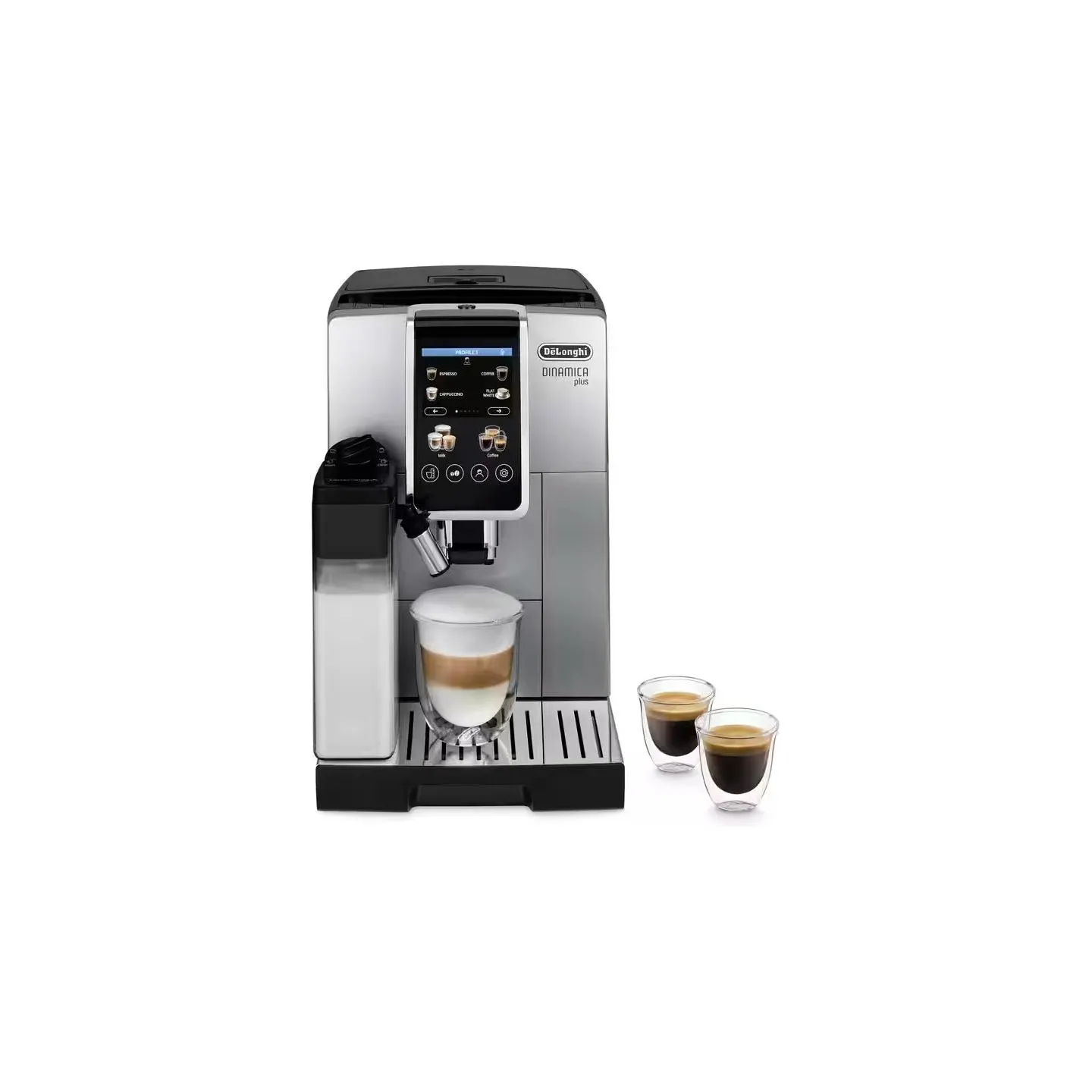 Delonghi | Coffee Maker | Dinamica Plus ECAM380.85.SB | Pump pressure 15 bar | Built-in milk frother | Automatic | 1450 W | Stai