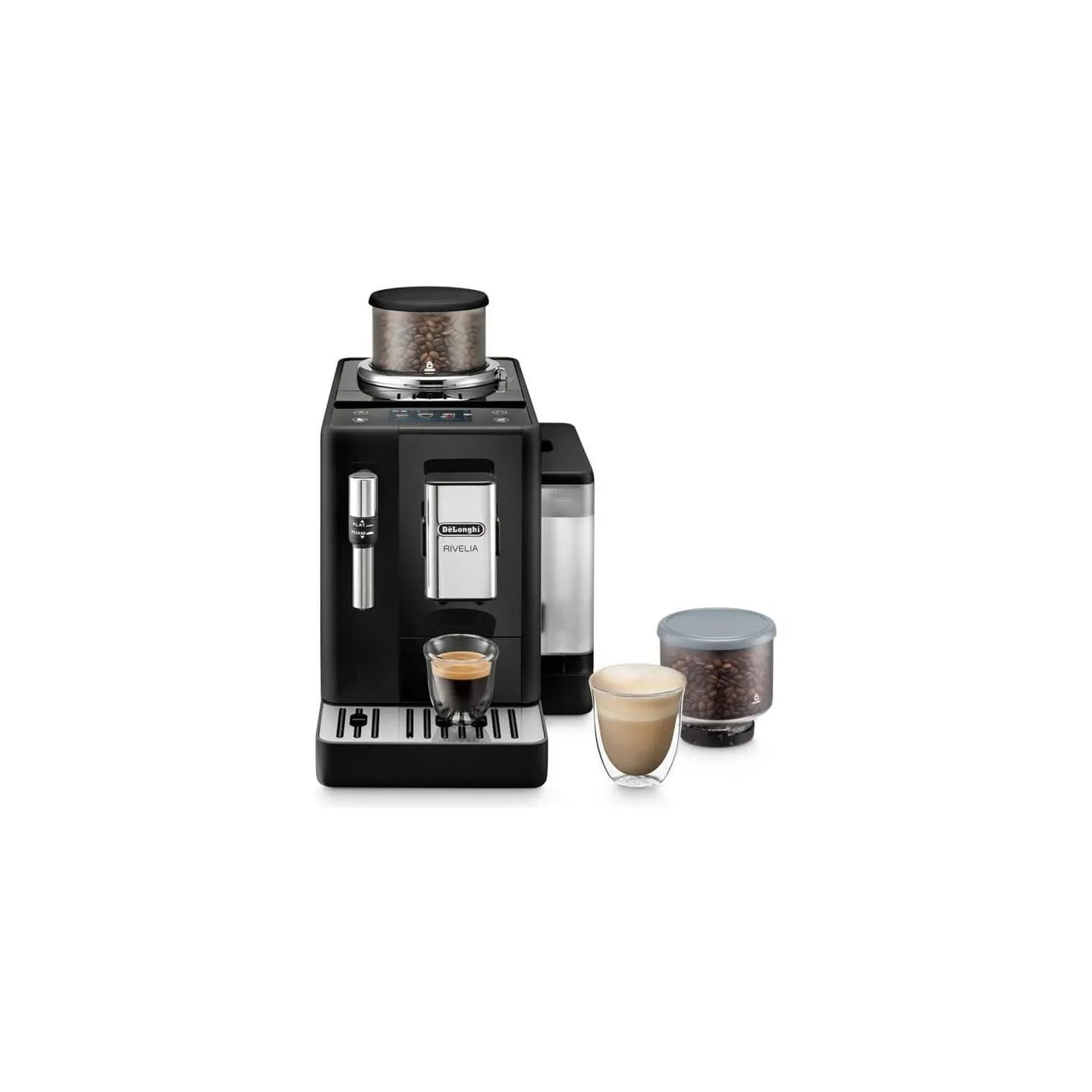 Delonghi Coffee Machine | EXAM 440.35.B RIVELIA | Pump pressure 19 bar | Built-in milk frother | Automatic | 1450 W | Onyx Black