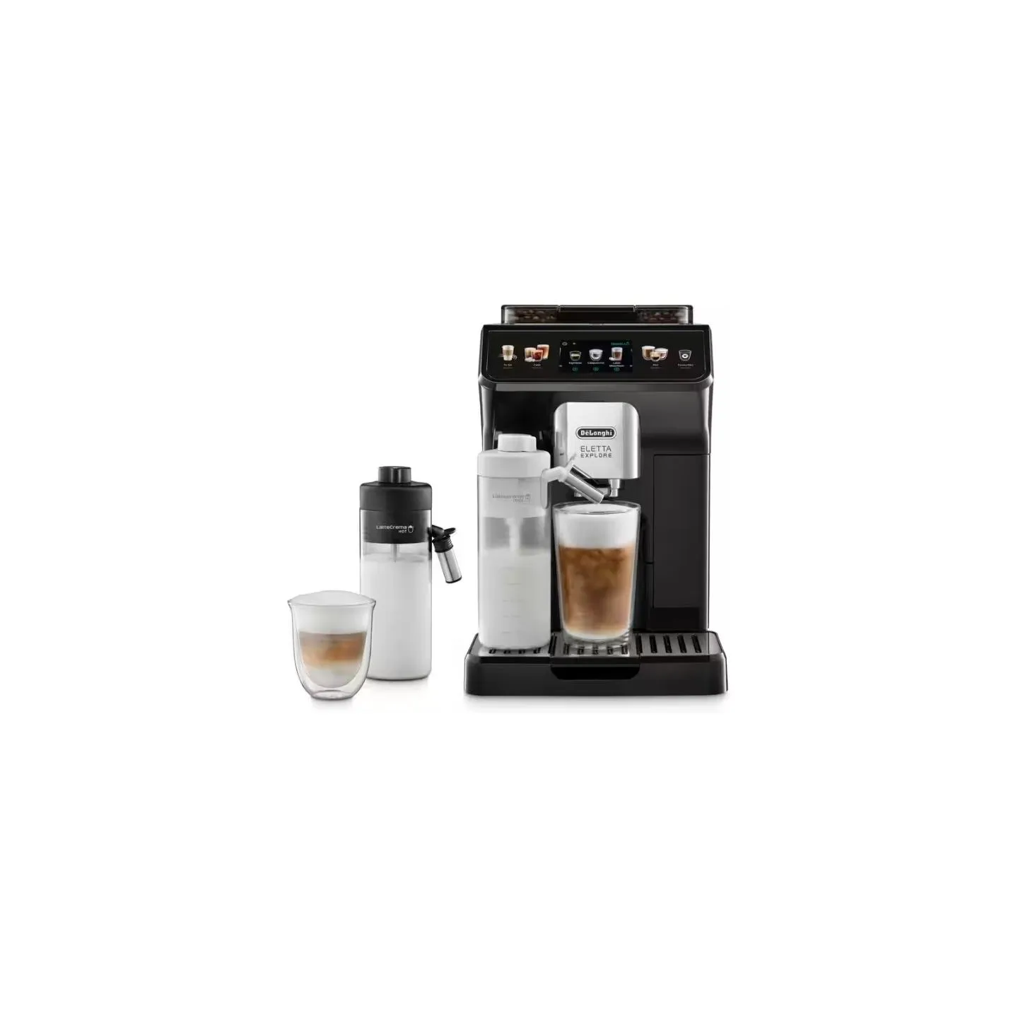 Delonghi Coffee Maker | ECAM450.55.G Eletta Explore | Pump pressure 19 bar | Built-in milk frother | Automatic | 1450 W | Grey