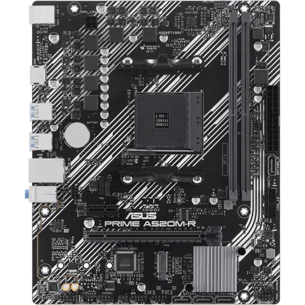 Asus | Processor family AMD A520 | Processor socket 1 x Socket AM4 | 2 DIMM slots - DDR4, ECC, unbuffered | Supported hard disk