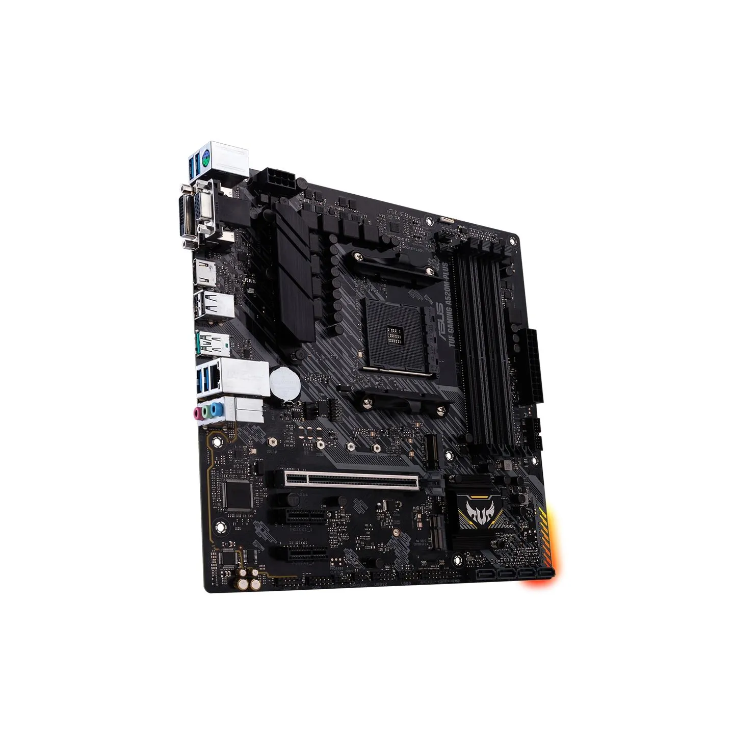 Asus | TUF GAMING A520M-PLUS | Processor family  AMD | Processor socket AM4 | DDR4 | Memory slots 4 | Supported hard disk drive 