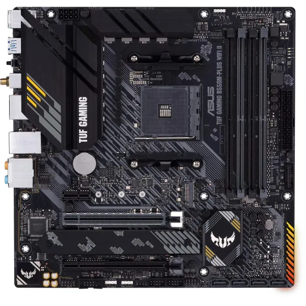 Asus | TUF GAMING B550M-PLUS WIFI II | Processor family AMD | Processor socket AM4 | DDR4 | Memory slots 4 | Chipset B550 | mic
