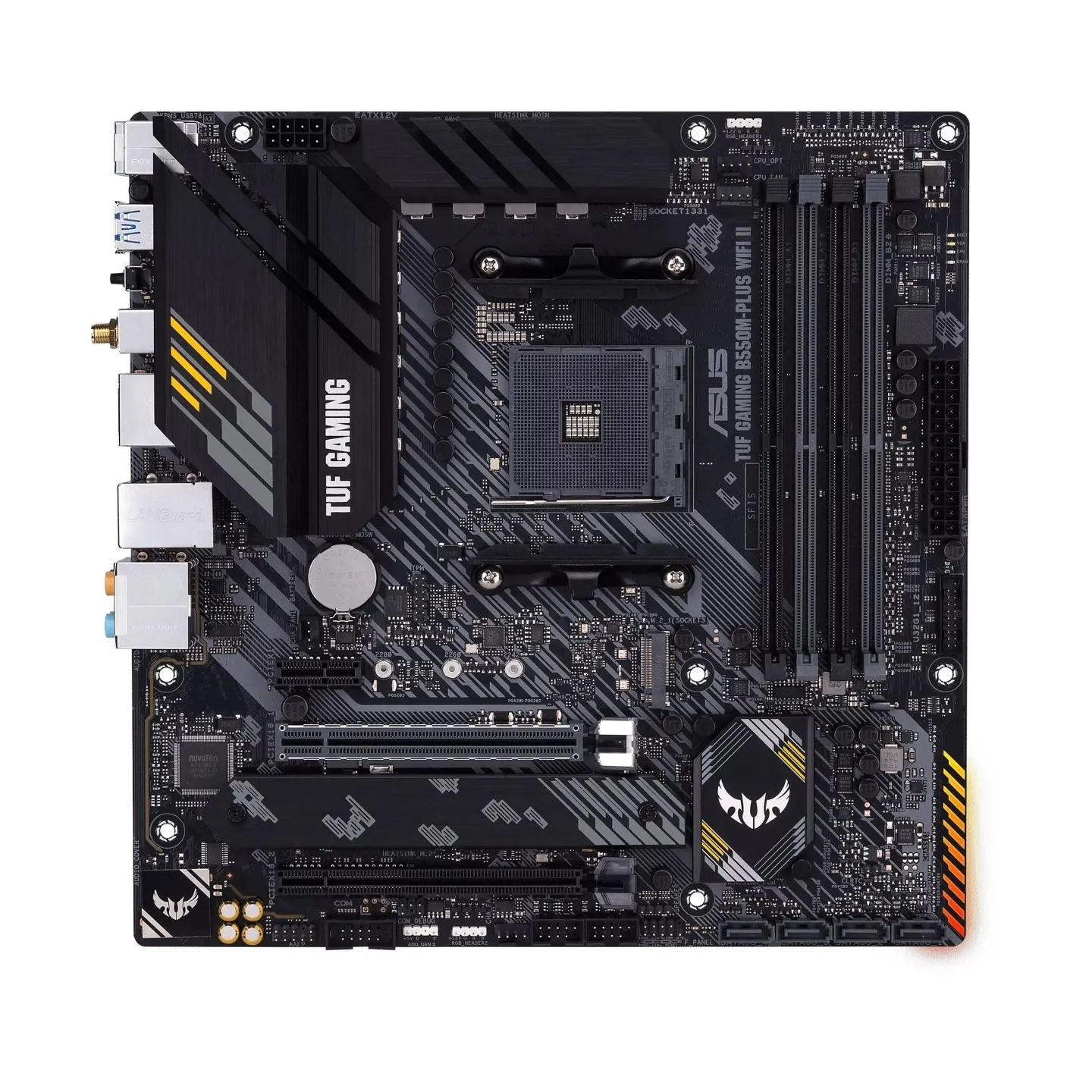 Asus | TUF GAMING B550M-PLUS WIFI II | Processor family AMD | Processor socket AM4 | DDR4 | Memory slots 4 | Chipset  B550 | mic