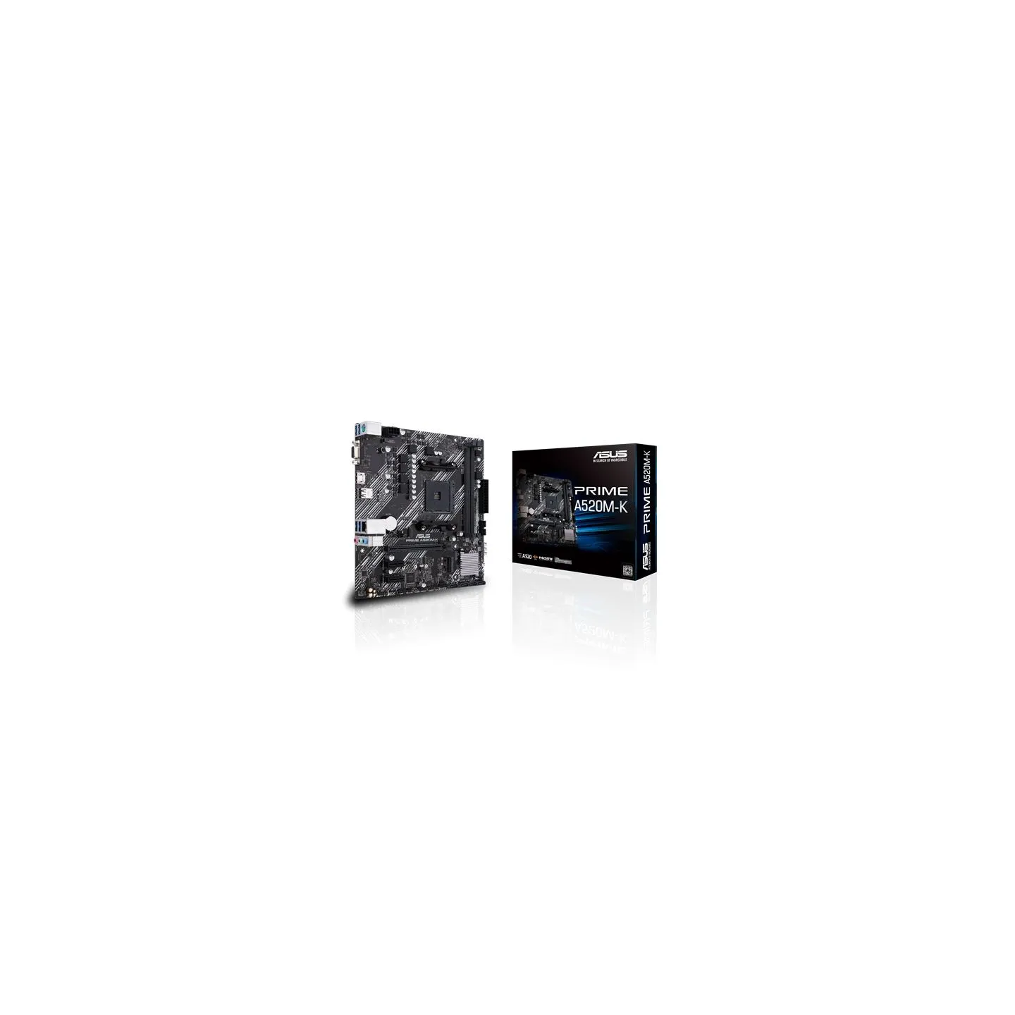 Asus | PRIME A520M-K | Processor family AMD | Processor socket AM4 | DDR4 | Memory slots 2 | Supported hard disk drive interface