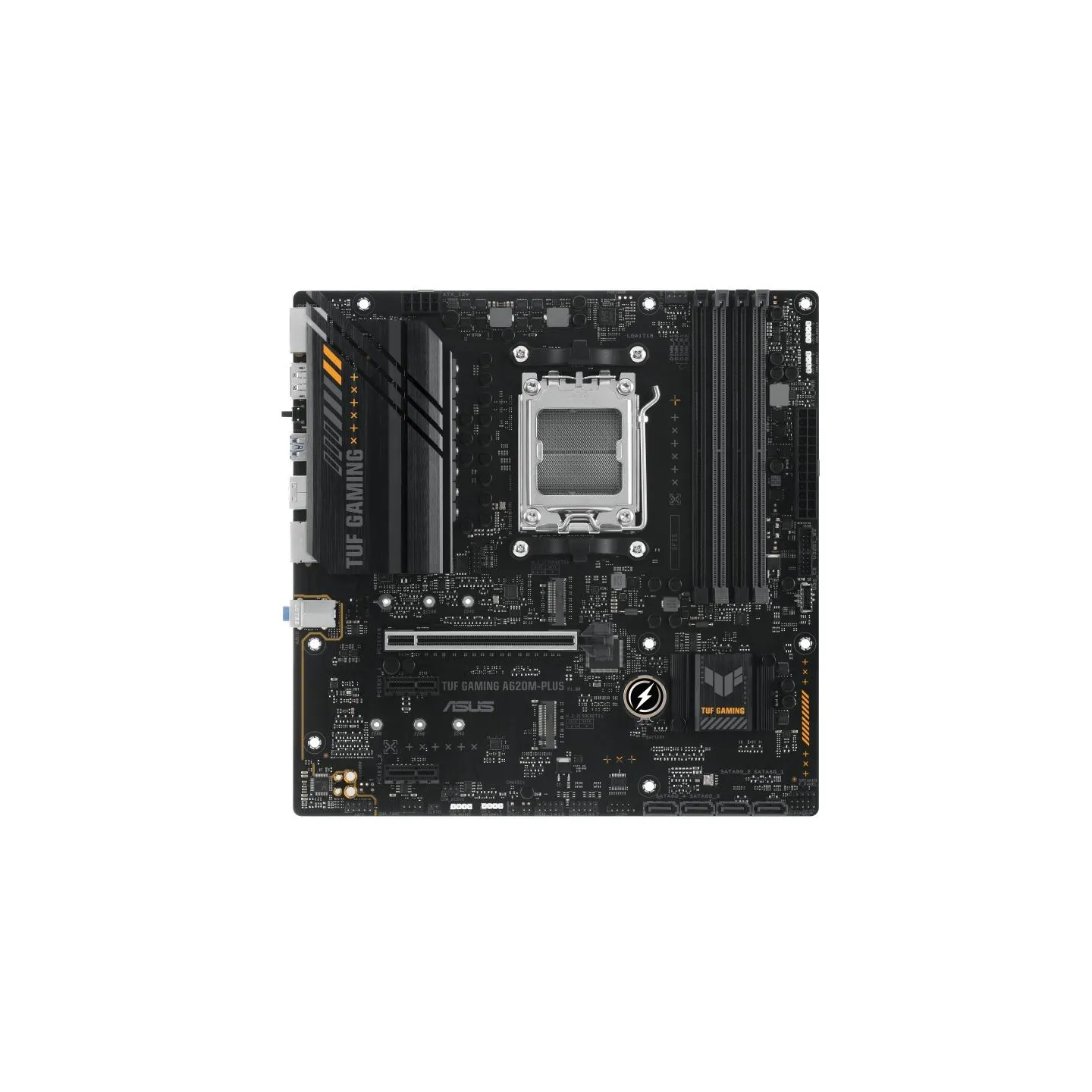 Asus | TUF GAMING A620M-PLUS | Processor family AMD | Processor socket AM5 | DDR5 DIMM | Memory slots 4 | Supported hard disk dr