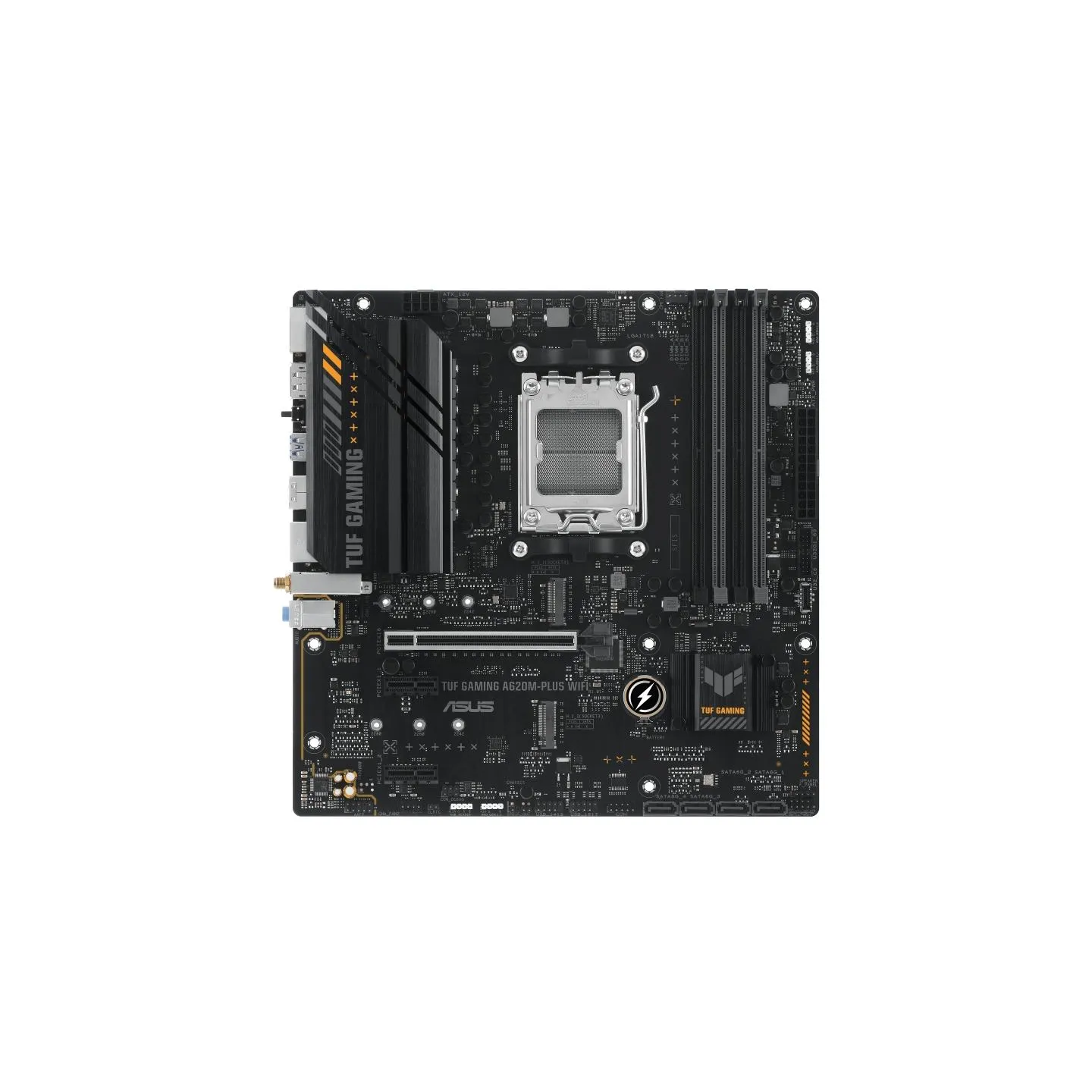 Asus | TUF GAMING A620M-PLUS WIFI | Processor family AMD | Processor socket AM5 | DDR5 DIMM | Memory slots 4 | Supported hard di