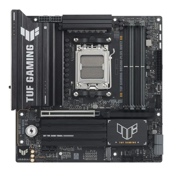 Asus TUF GAMING B850M-PLUS WIFI7 | Processor family AMD | Processor socket AM5 | DDR5 | Supported hard disk drive interfaces SAT