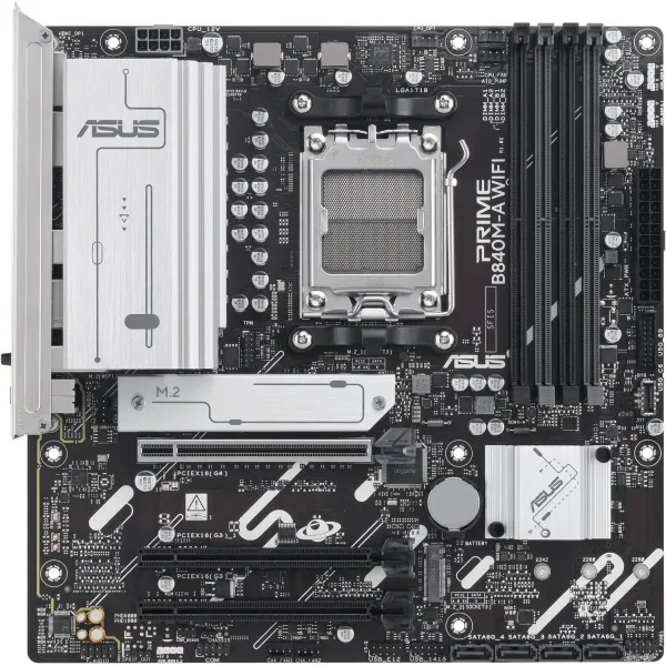Asus PRIME B840M-A WIFI | Processor family AMD | Processor socket AM5 | DDR5 SDRAM | Supported hard disk drive interfaces SATA,