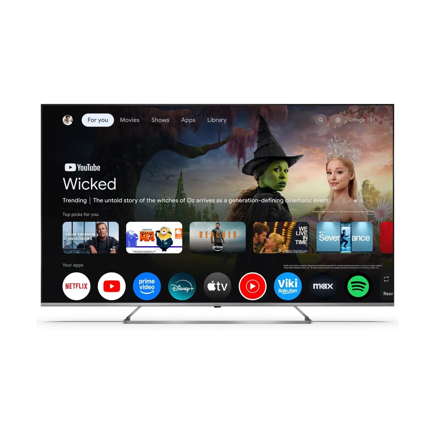 Sharp 4K Ultra HD QLED MiniLED TV | 65JP7265E | 55 | Smart TV | Google TV | UHD