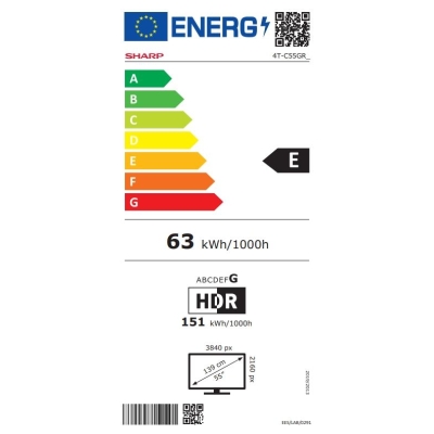 Sharp 55GR8265E | 55 | Smart TV | Google TV | UHD