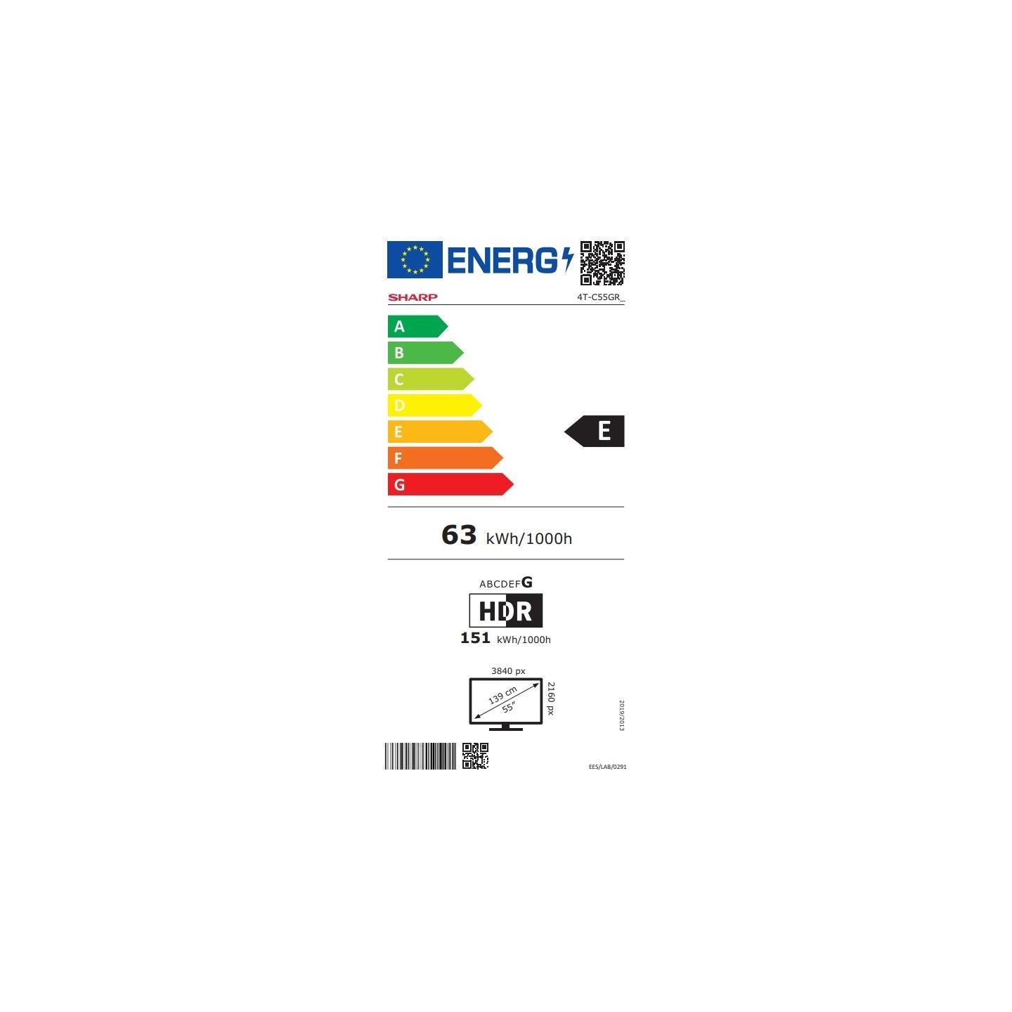 Sharp 55GR8265E | 55 | Smart TV | Google TV | UHD