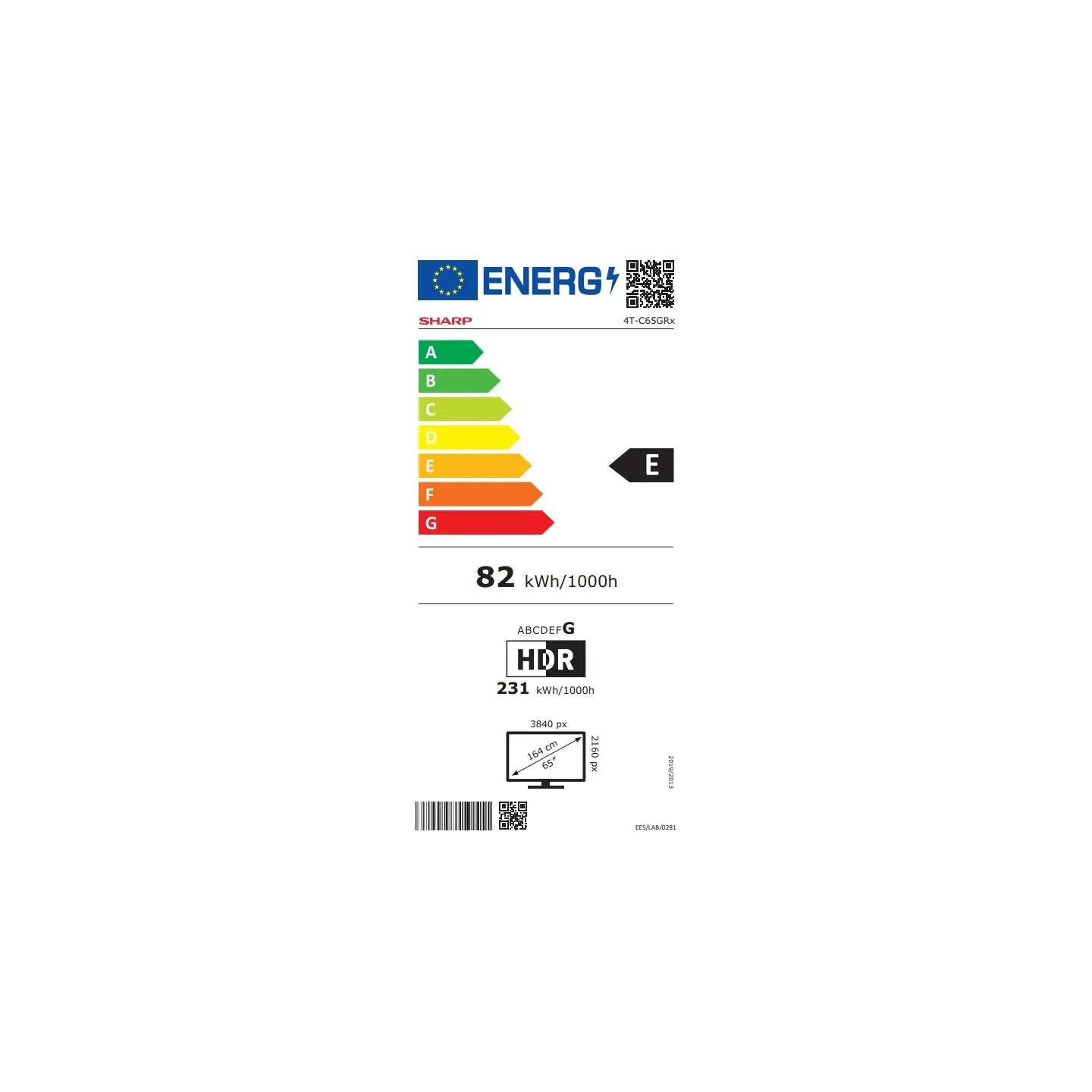 Sharp 65GR8265E | 65 | Smart TV | Google TV | UHD