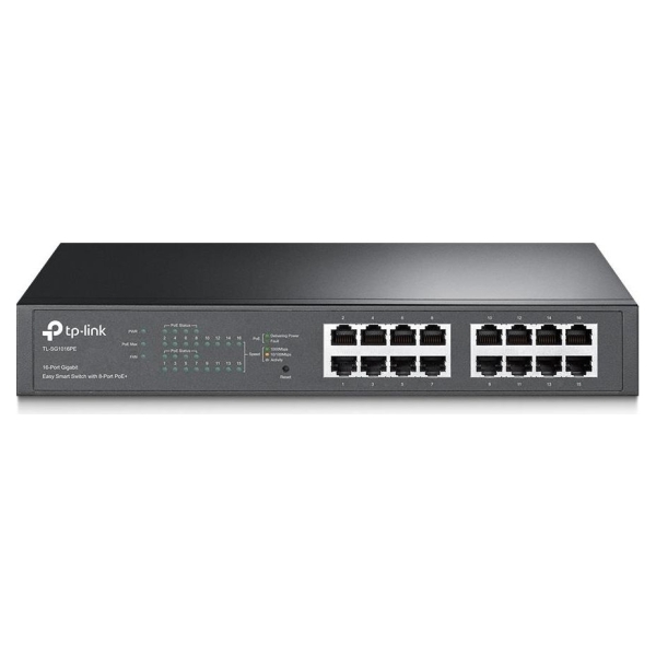 Tp-Link Switch|TP-LINK|Desktop/pedestal|16x10Base-T / 100Base-TX / 1000Base-T|PoE+ ports 8|TL-SG1016PE