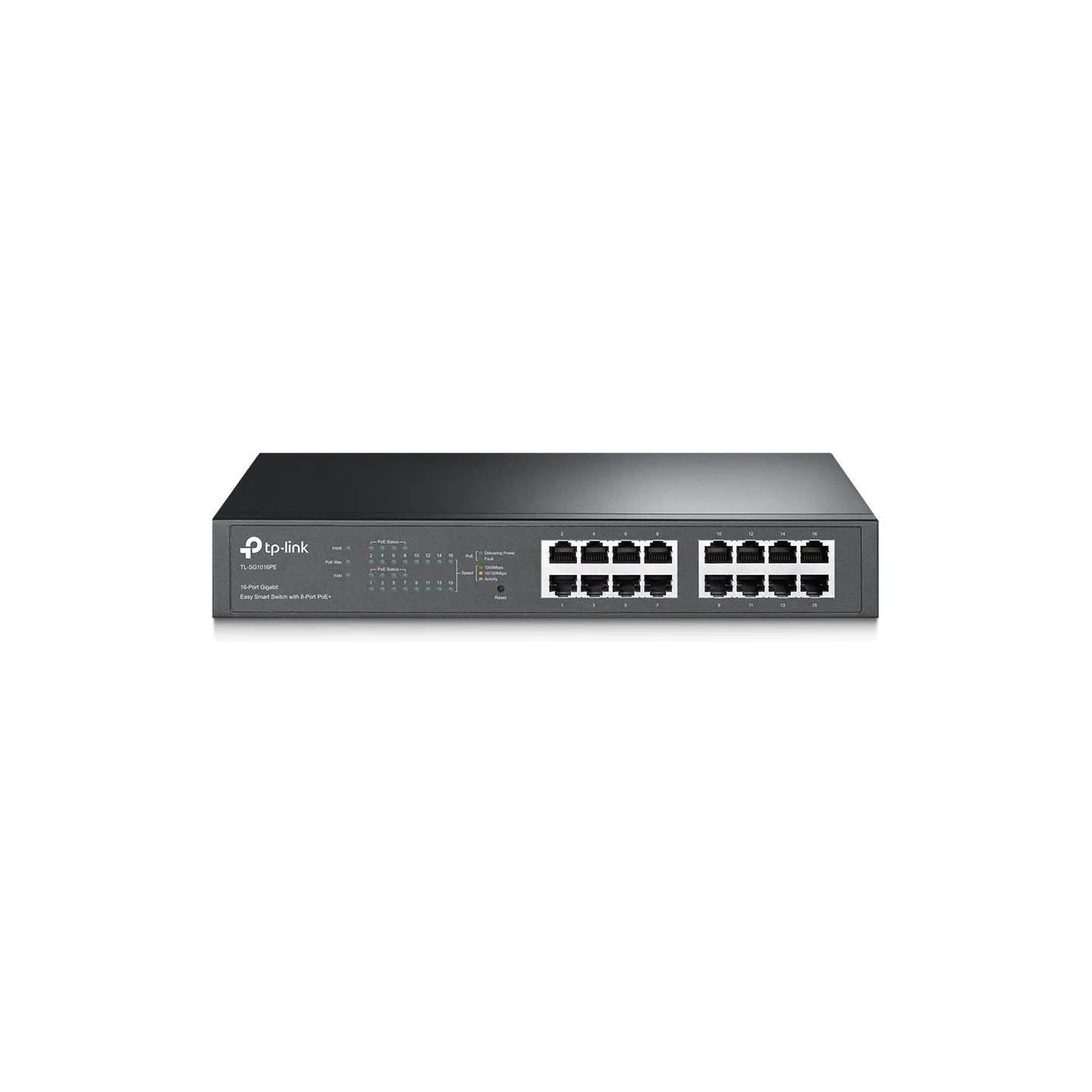 Tp-Link Switch|TP-LINK|Desktop/pedestal|16x10Base-T / 100Base-TX / 1000Base-T|PoE+ ports 8|TL-SG1016PE