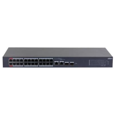 Dahua Switch|DAHUA|CS4226-24ET-240|Desktop/pedestal|Rack 1U|24x10Base-T / 100Base-TX|2x10/100/1000BASE-T/SFP combo|2|26|PoE port