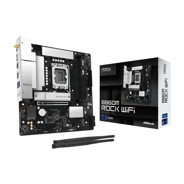 Asrock Mainboard|ASROCK|Intel B860|LGA 1851 (Socket V1)|micro ATX|RAM DDR5-SDRAM|2xSlots|Wi-Fi Yes|Bluetooth Yes|1xNumber of M.2