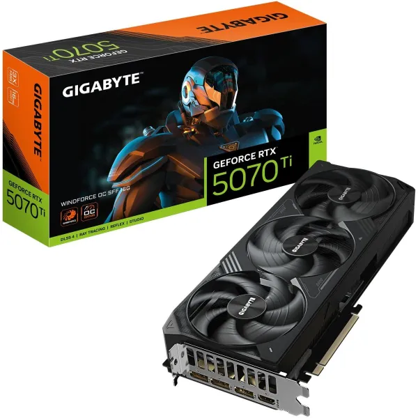 Gigabyte Graphics Card|GIGABYTE|NVIDIA GeForce RTX 5070 Ti|16 GB|GDDR7|256 bit|PCIE 5.0 16x|Triple slot Fansink|GV-N507TWF3OC-16