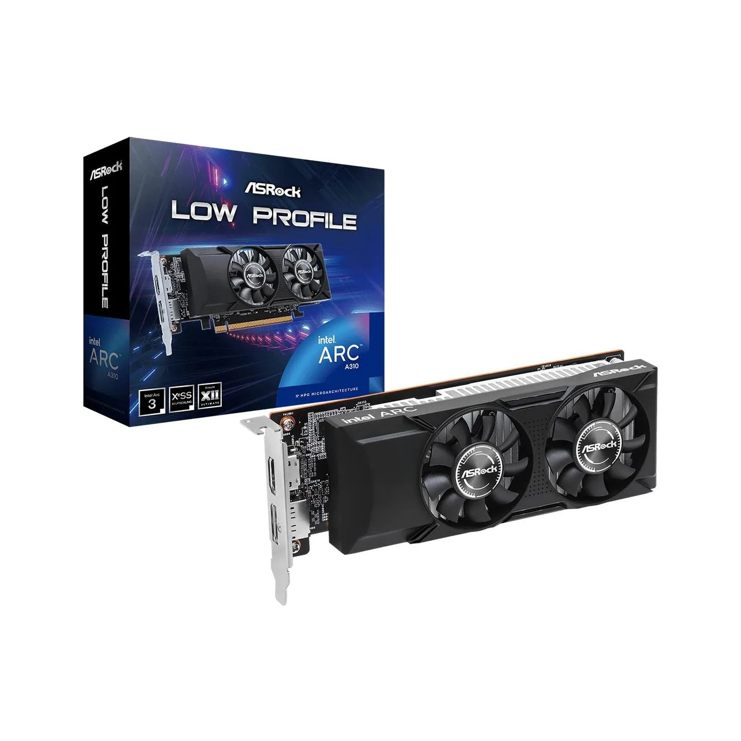 Asrock Graphics Card|ASROCK|Intel|Arc A310|2000 MHz|4 GB|GDDR6|64 bit|PCI Express x8 4.0|Active|A310LP4G