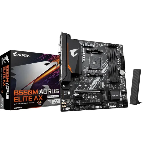Gigabyte Mainboard|GIGABYTE|AMD B550|Socket AM4|micro ATX|RAM DDR4-SDRAM|4xSlots|Wi-Fi Yes|Bluetooth Yes|2xNumber of M.2 (M) slo