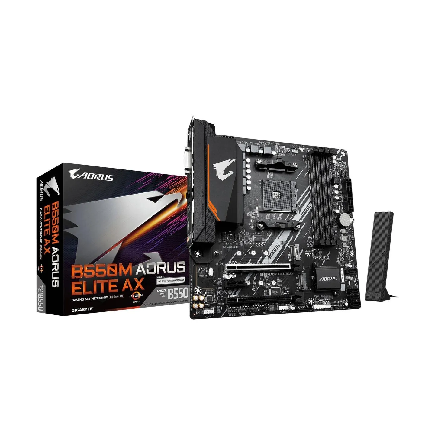 Gigabyte Mainboard|GIGABYTE|AMD B550|Socket AM4|micro ATX|RAM DDR4-SDRAM|4xSlots|Wi-Fi Yes|Bluetooth Yes|2xNumber of M.2 (M) slo
