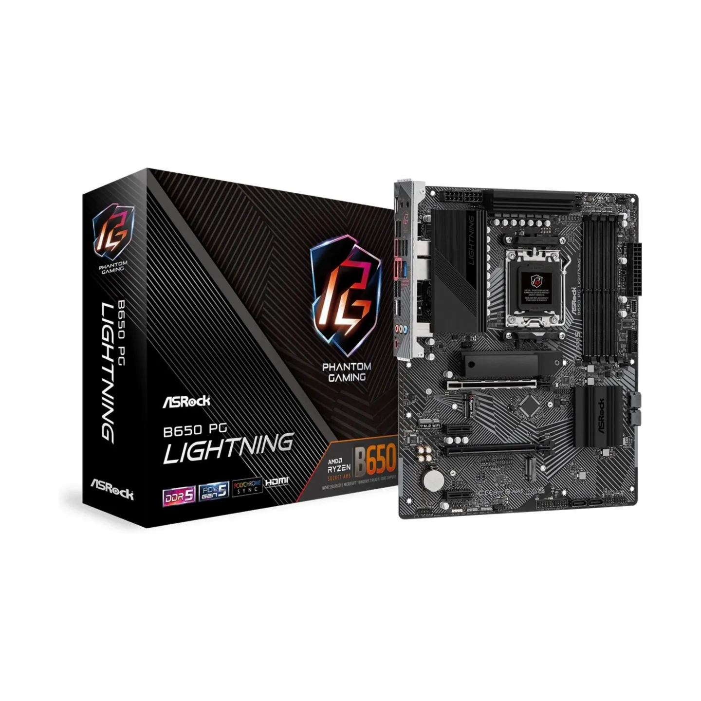 Asrock Mainboard|ASROCK|AMD B650|SAM5|ATX|Memory DDR5|Memory slots 4|2xPCI-Express 4.0 1x|2xPCI-Express 4.0 16x|3xM.2|1xHDMI|1xA