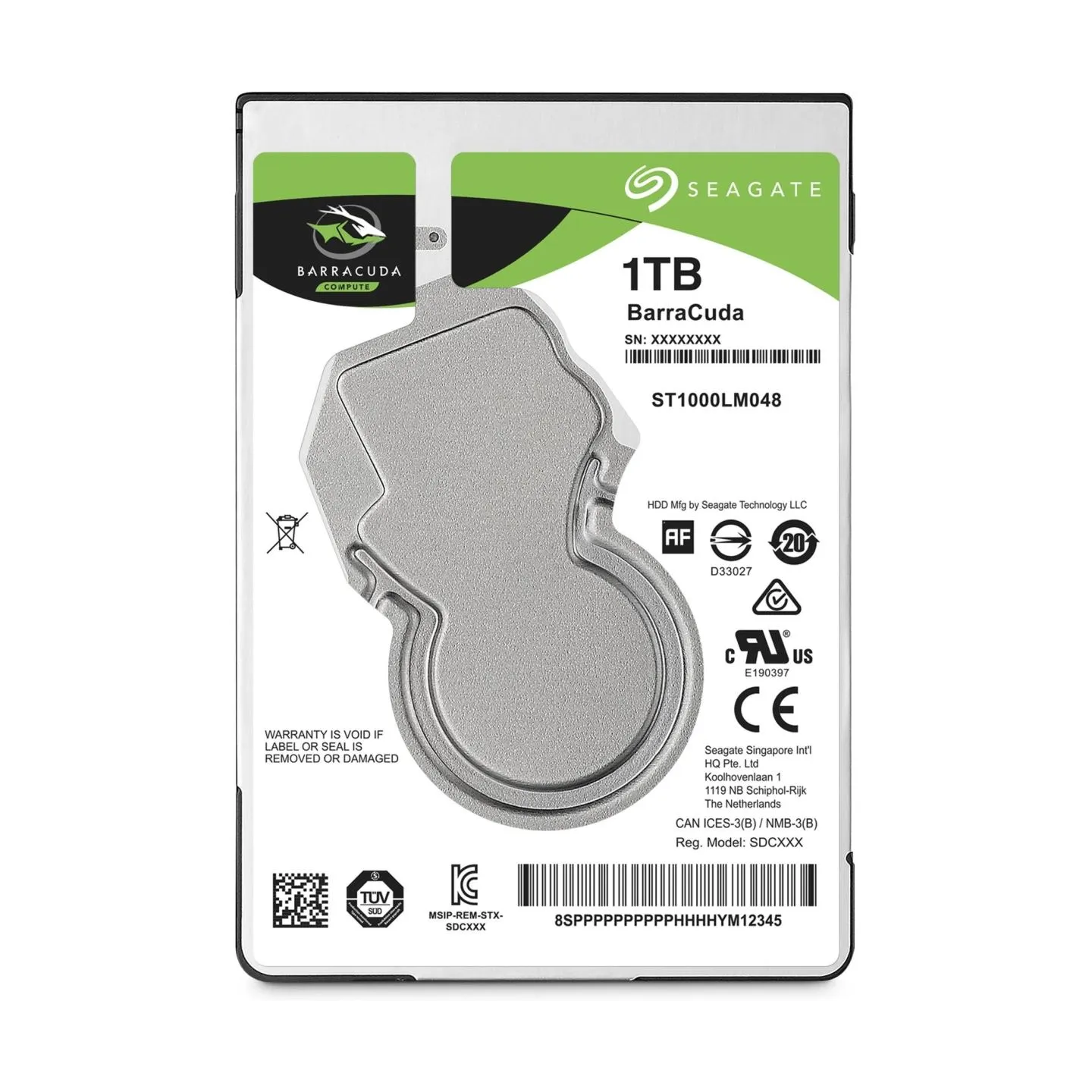 Seagate HDD|SEAGATE|Barracuda|1TB|SATA 3.0|128 MB|5400 rpm|2,5"|Thickness 7mm|ST1000LM048