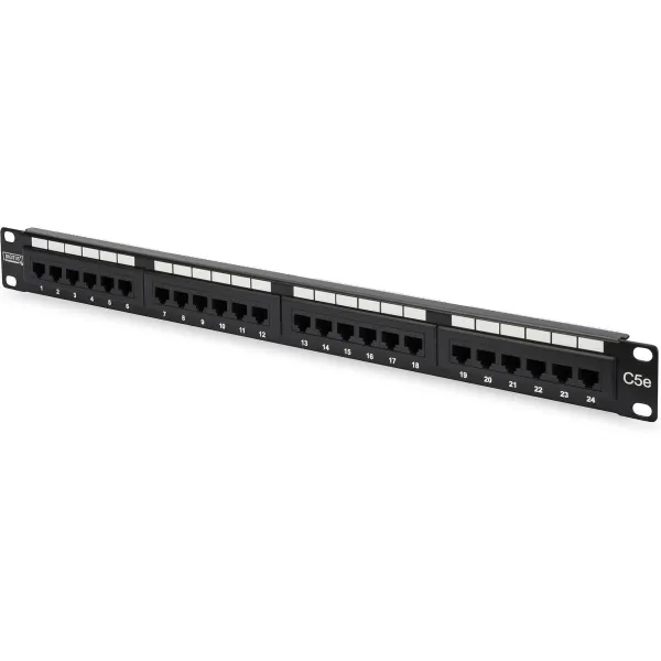 Digitus | Patch Panel | DN-91524U | Category: CAT 5e; Ports: 24 x RJ45; Retention strength: 7.7 kg; Insertion force: 30N max | 4