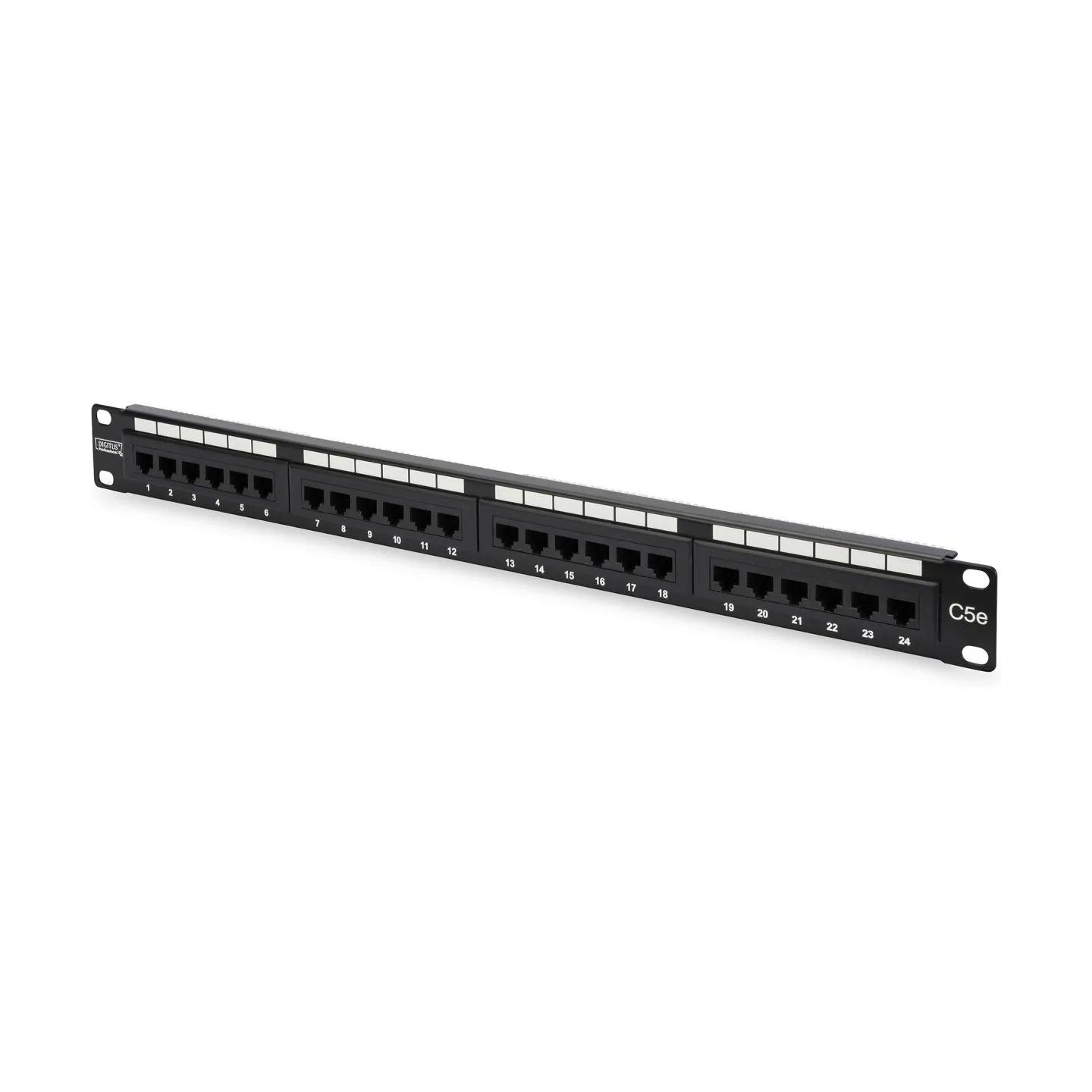 Digitus | Patch Panel | DN-91524U | Category: CAT 5e; Ports: 24 x RJ45; Retention strength: 7.7 kg; Insertion force: 30N max | 4