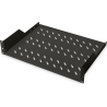 Digitus | 2U Fixed Shelf for Racks | DN-19 TRAY-2-SW | Perfect for storage of components which are not 483 mm (19”) suitable. Sl