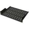 Digitus | 2U Fixed Shelf for Racks | DN-19 TRAY-2-SW | Perfect for storage of components which are not 483 mm (19”) suitable. Sl
