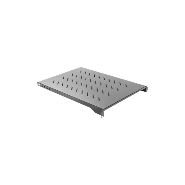 Lanberg 19" fixed shelf 1U/483x700mm, max load capacity up to 15kg | AK-1010-B | Black