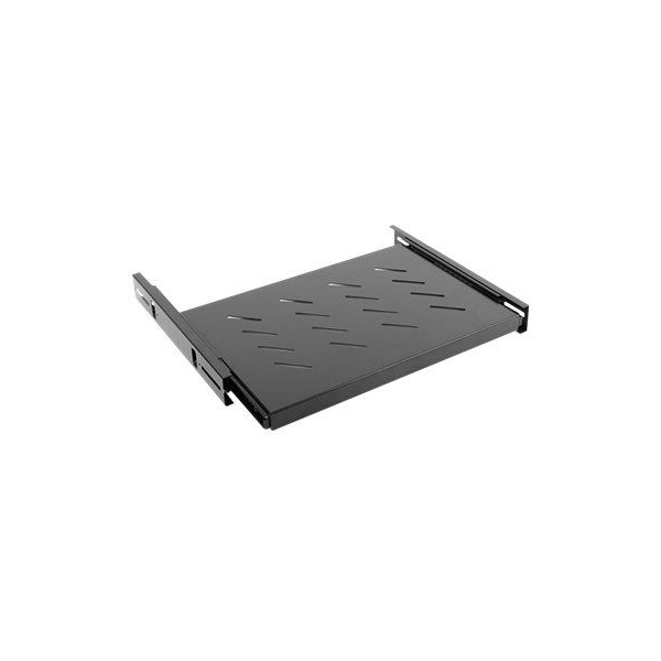 Lanberg 19" sliding shelf 1U/465x347mm, max load capacity up to 60kg | AK-1006-B | Black